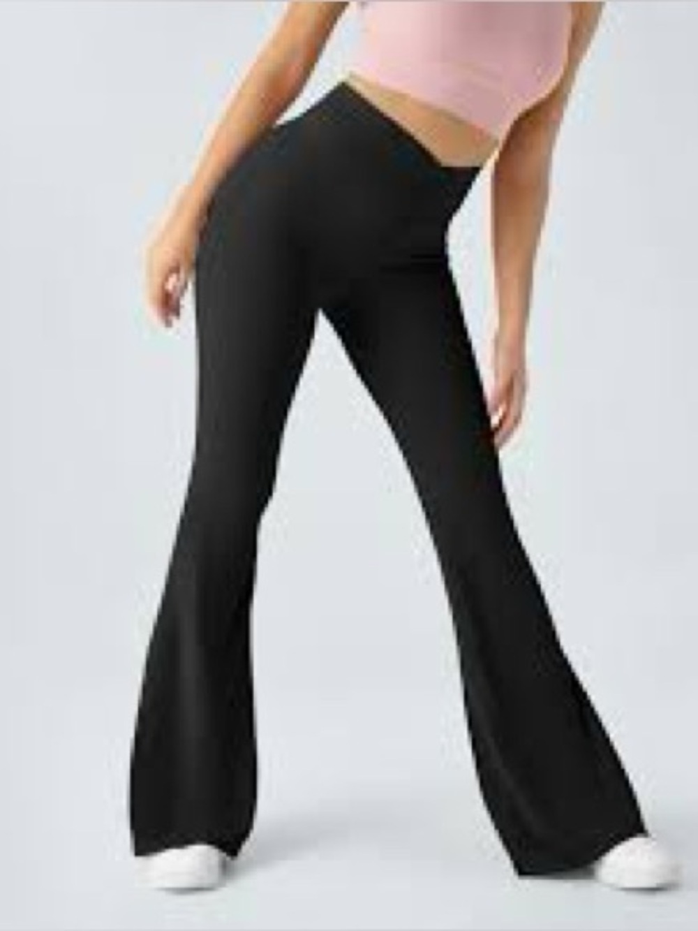 Halara High-Rise Flare Leggings with Side Pocket - Slate Blue